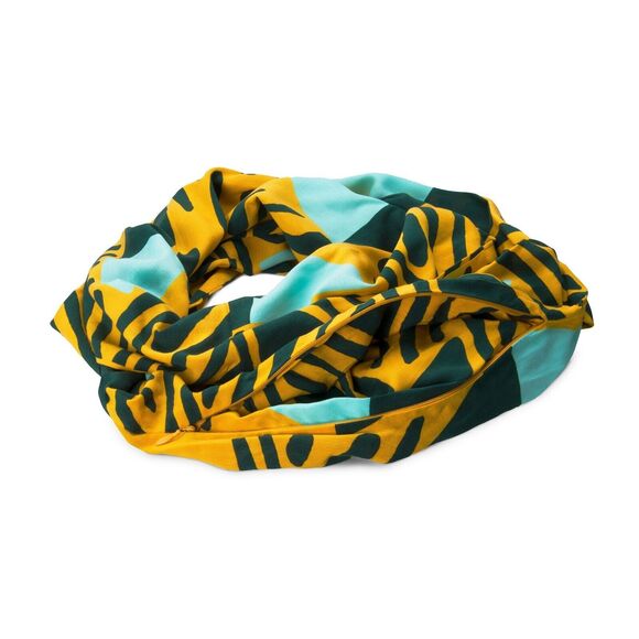 WNDR LN NWT Travel Infinite Scarf Tribal Print With Pockets - Picture 2 of 3